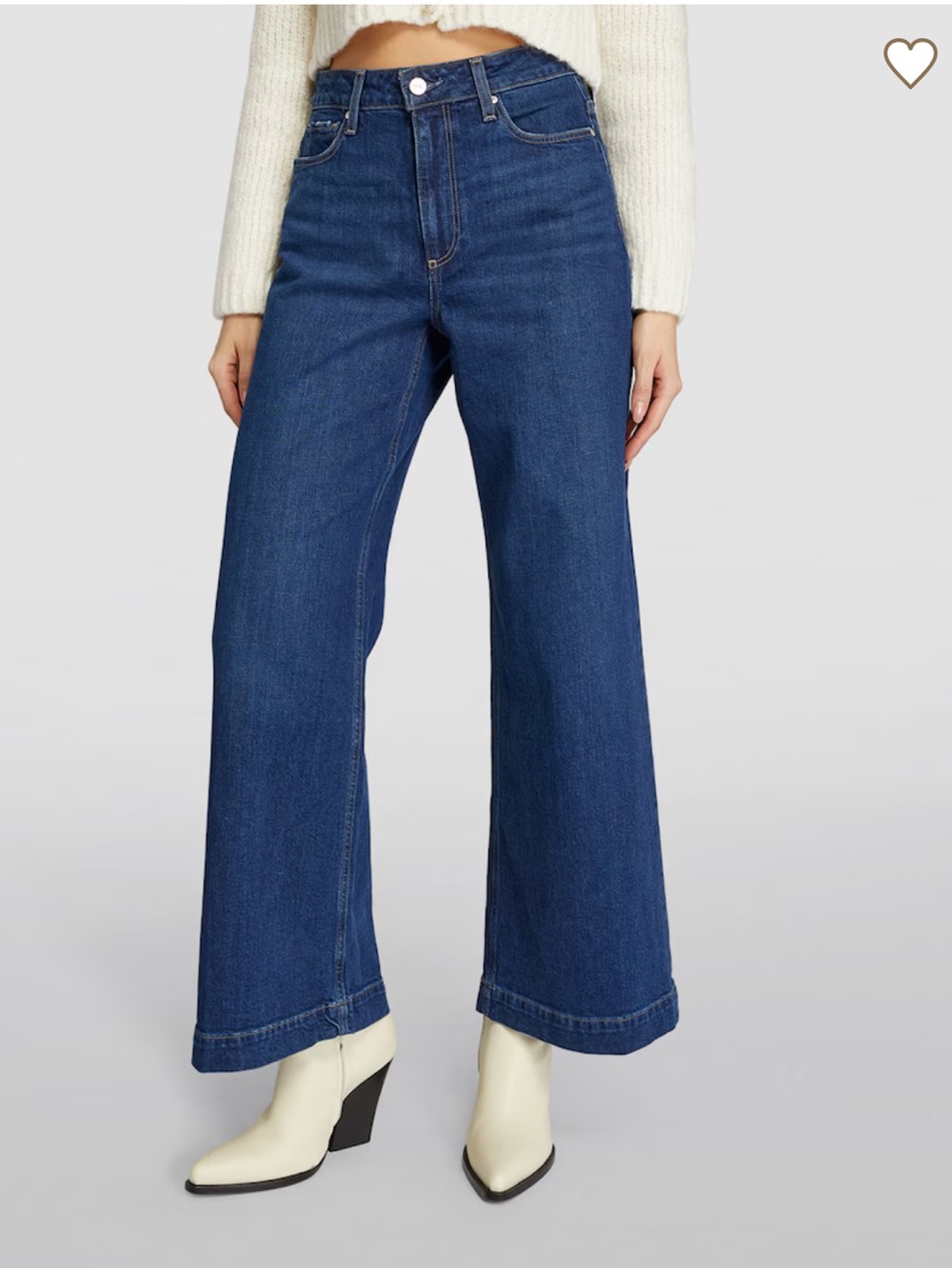Paige Wide Leg Harper Jeans in Gracie Lou Size 30